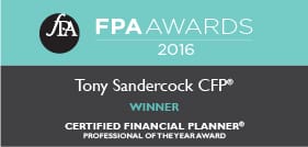 FPA Awards - Tony Sandercock CFP - Certified Financial Planner of the Year 2016
