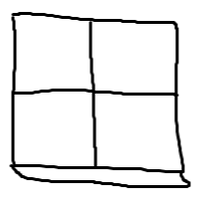 A window with 4 panes